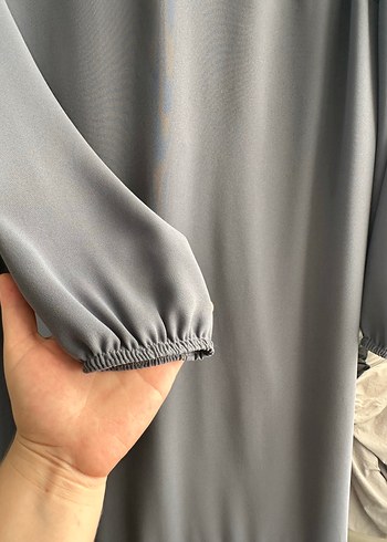 Fermuarlı Gri elbise - Görsel 2