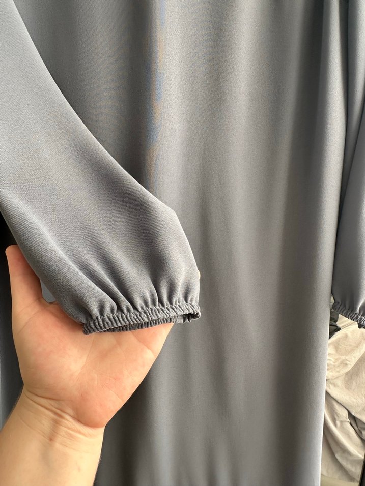 Fermuarlı Gri elbise - Görsel 2
