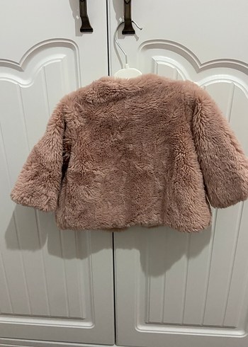 Peluş Detaylı Kapüşonlu Pembe Bebek Tulumu - Görsel 2