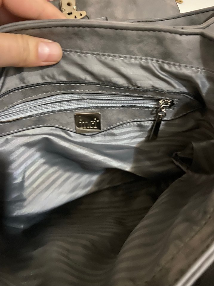 Gri Süet Bohem Tarz Kadın Çanta - Görsel 3