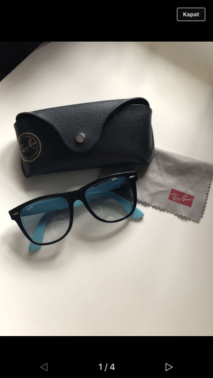 Ray Ban Siyah mavi camlı gözlük