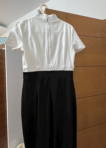 Beyaz Siyah Elbise L beden - Görsel 5