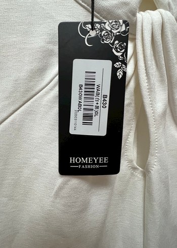 Beyaz Siyah Elbise L beden - Görsel 6