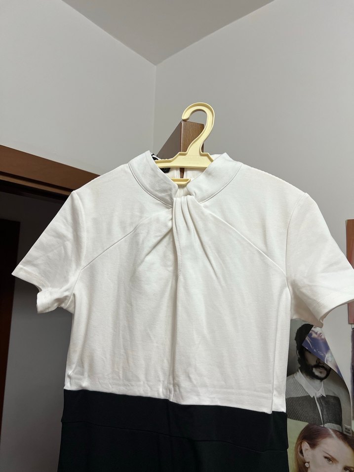 Beyaz Siyah Elbise L beden - Görsel 2