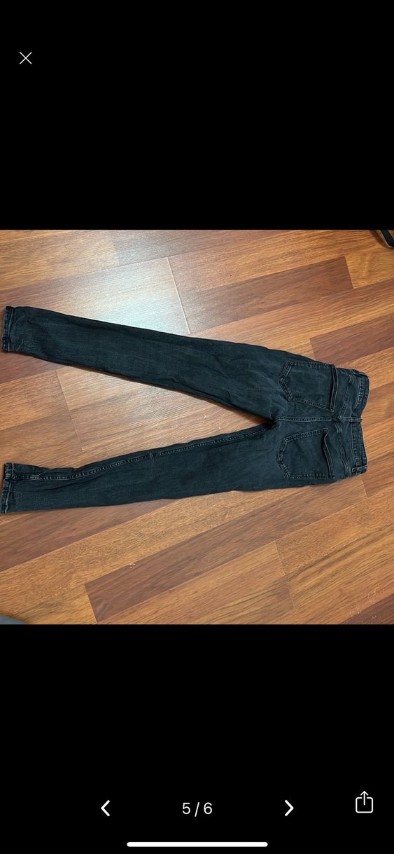 Kadın Siyah Kot Pantolon Zara - Görsel 5