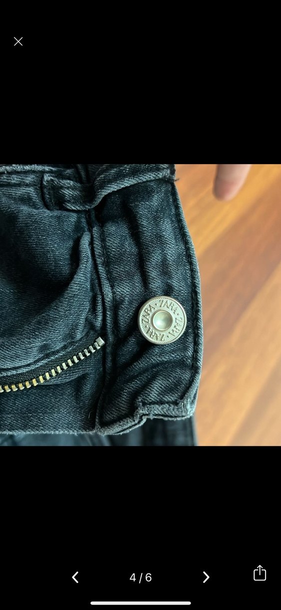 Kadın Siyah Kot Pantolon Zara - Görsel 4