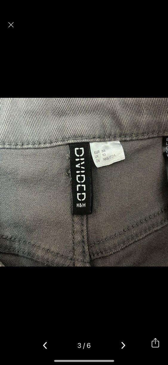 Gri H&M kot pantolon 38 beden - Görsel 3
