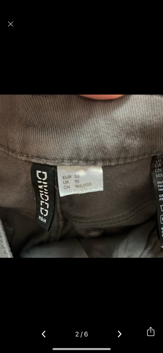 Gri H&M kot pantolon 38 beden - Görsel 2
