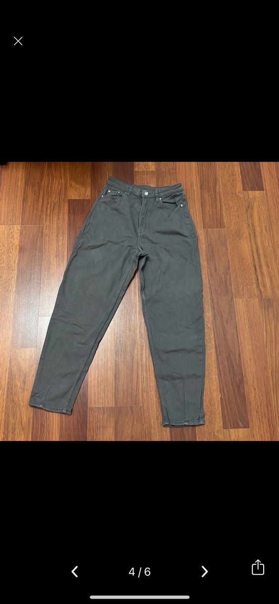 Gri H&M kot pantolon 38 beden - Görsel 4