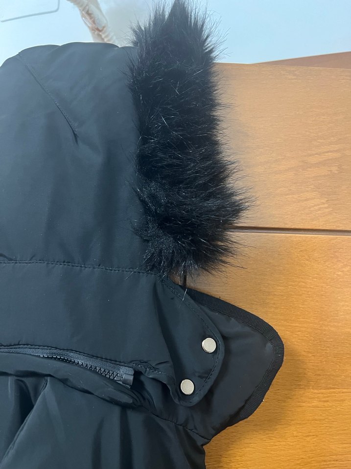 Siyah Kürklü Kadın Kışlık Mont M beden - Görsel 3