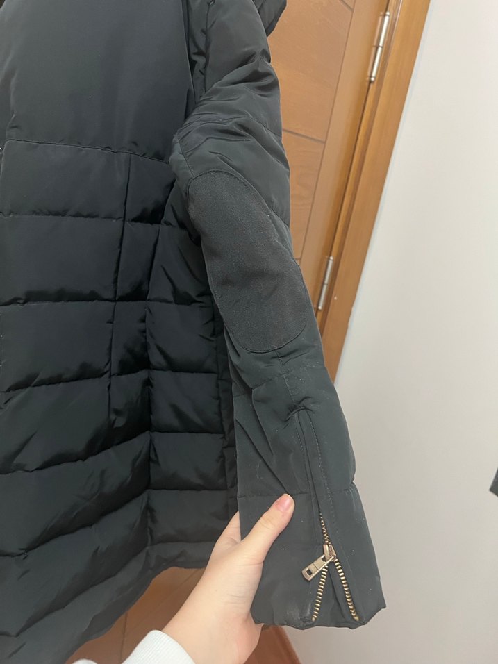 Siyah Kürklü Kadın Kışlık Mont M beden - Görsel 2