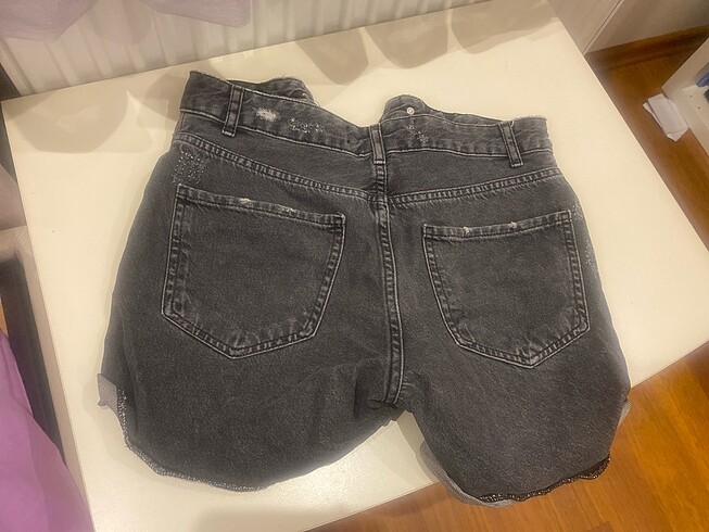 Kısa siyah şort - Görsel 5