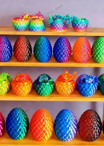 Renkli Ejderha Yumurtası Oyuncakları 3d Baskı - Görsel 4