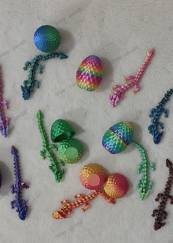 Renkli Ejderha Yumurtası Oyuncakları 3d Baskı - Görsel 2