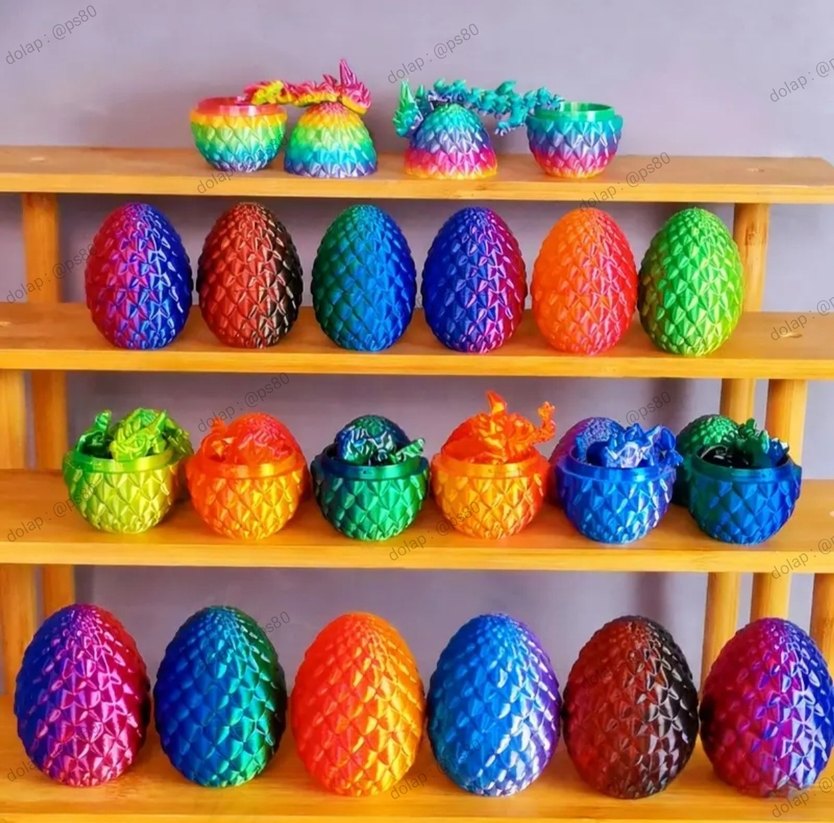 Renkli Ejderha Yumurtası Oyuncakları 3d Baskı - Görsel 4