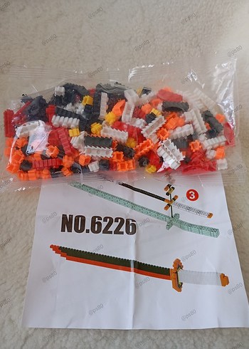 kılıç blok 3 adet Kutusuz - Görsel 2