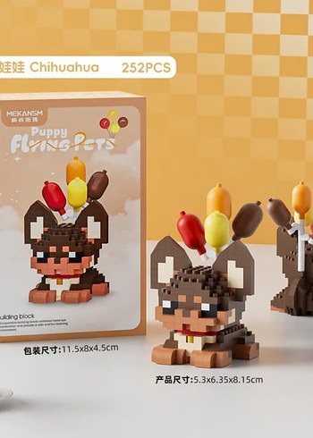 Balonlu Köpek Lego  Puppy Flying Pets Lego dog blok Kutulu lego - Görsel 3