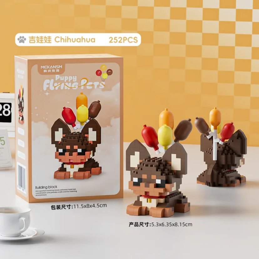 Balonlu Köpek Lego  Puppy Flying Pets Lego dog blok Kutulu lego - Görsel 3
