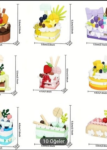 pasta Lego Pasta Seti Lego blok Kutulu Bricks pasta tatlı lego - Görsel 2