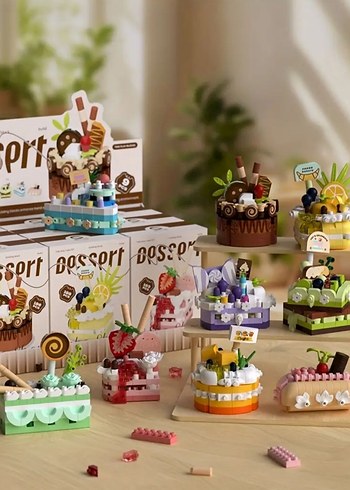 pasta Lego Pasta Seti Lego blok Kutulu Bricks pasta tatlı lego - Görsel 3