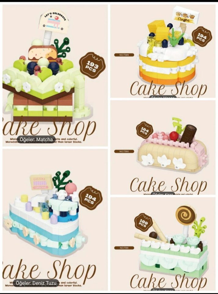 pasta Lego Pasta Seti Lego blok Kutulu Bricks pasta tatlı lego - Görsel 4