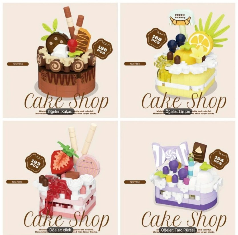 pasta Lego Pasta Seti Lego blok Kutulu Bricks pasta tatlı lego - Görsel 5