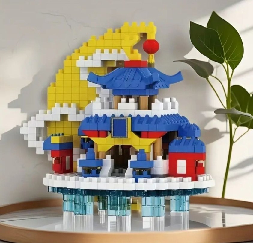 Ay Sarayi Lego Mini Yapı Seti ay Sarayı Lego blok kUTULU Bricks - Görsel 2