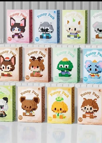 Funny Park Lego Mini Figür blok Sevimli Hayvan Lego Bricks KUTUL - Görsel 2