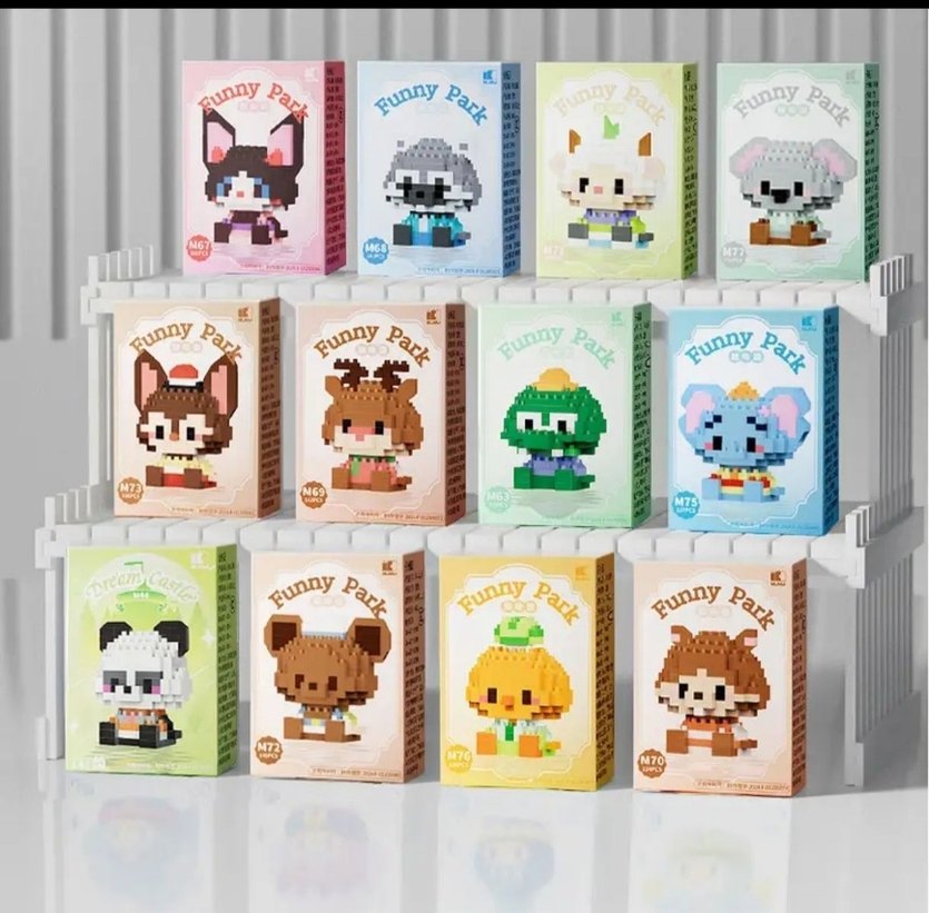 Funny Park Lego Mini Figür blok Sevimli Hayvan Lego Bricks KUTUL - Görsel 2