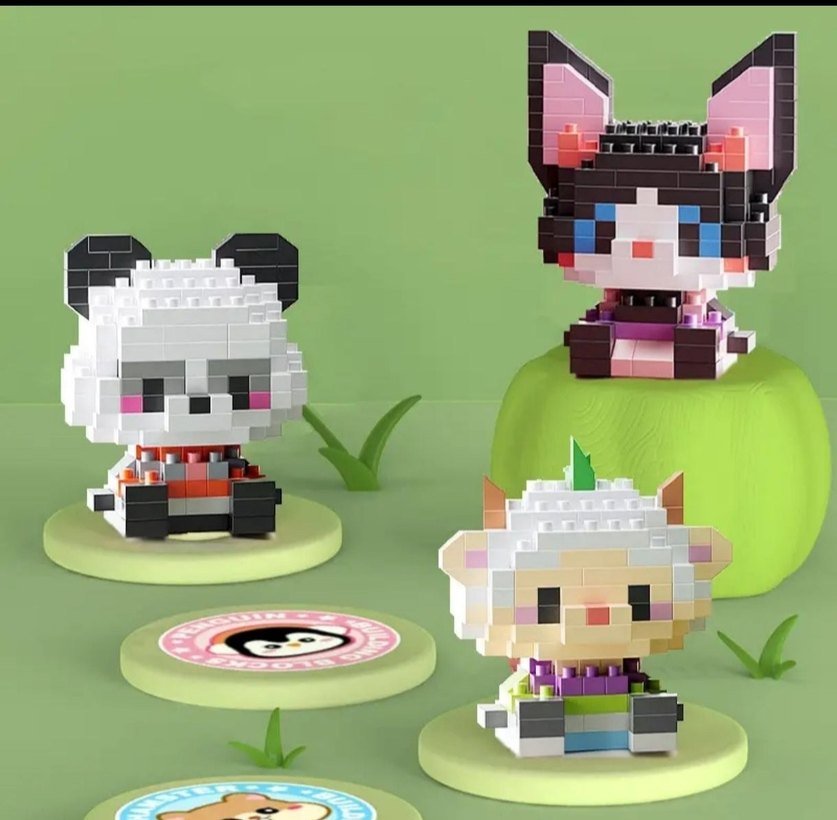 Funny Park Lego Mini Figür blok Sevimli Hayvan Lego Bricks KUTUL - Görsel 4