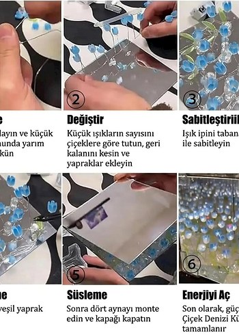 Kendin Yap LED Işıklı Lale Seti - 20 Parça lale LED ışıklı Gece - Görsel 6