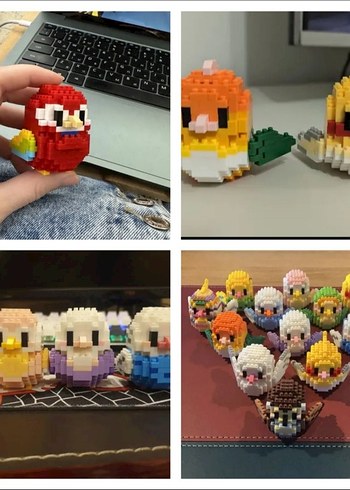 Kanatları açılan Kuş Lego Cute Birds Lego blok kuş Bricks KUTU - Görsel 10