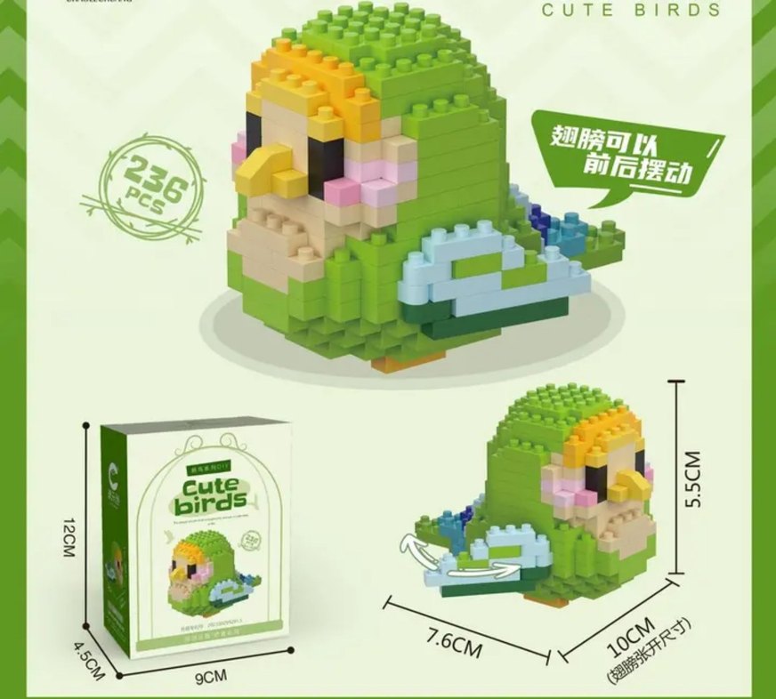 Kanatları açılan Kuş Lego Cute Birds Lego blok kuş Bricks KUTU - Görsel 2