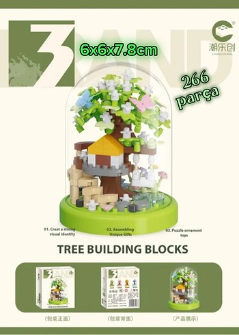 Fanuslu 4 Mevsim Ağacı lego Bricks Sakura Mevsim Ağacı lego - Görsel 13
