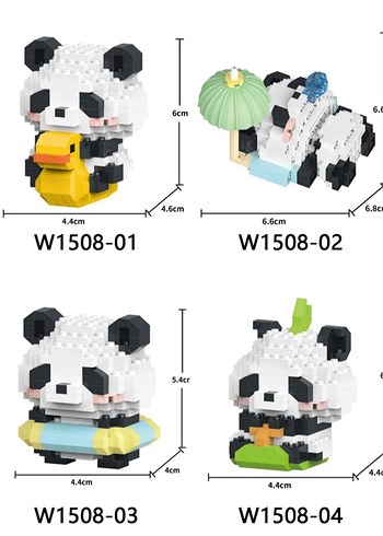 Panda Lego Panda Figür blok kUTULU panda serisi Lego BricksSIFIR - Görsel 4