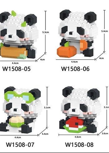 Panda Lego Panda Figür blok kUTULU panda serisi Lego BricksSIFIR - Görsel 3