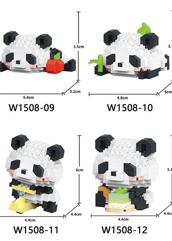 Panda Lego Panda Figür blok kUTULU panda serisi Lego BricksSIFIR - Görsel 2