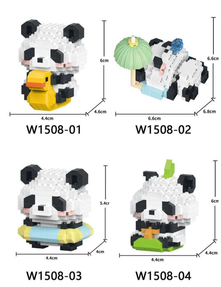 Panda Lego Panda Figür blok kUTULU panda serisi Lego BricksSIFIR - Görsel 4
