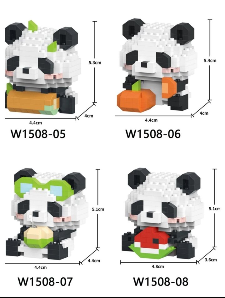Panda Lego Panda Figür blok kUTULU panda serisi Lego BricksSIFIR - Görsel 3