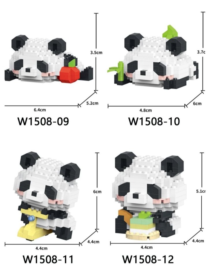 Panda Lego Panda Figür blok kUTULU panda serisi Lego BricksSIFIR - Görsel 2
