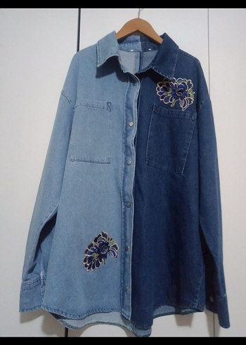 Twist#zara#ipekyol#mango#Nakışlı Kadın Kot Ceket - Görsel 2