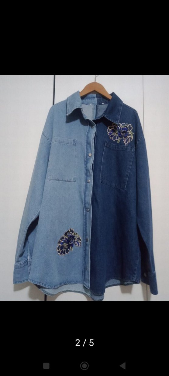 Twist#zara#ipekyol#mango#Nakışlı Kadın Kot Ceket - Görsel 2