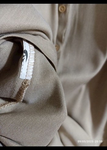 Twist#zara#ipekyol#Düğmeli Bej Uzun Kollu Kadın Gömlek - Görsel 6