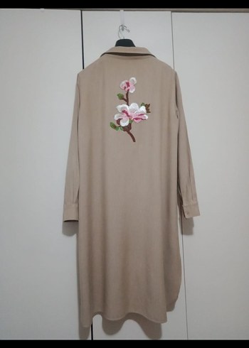 Twist#zara#ipekyol#Düğmeli Bej Uzun Kollu Kadın Gömlek - Görsel 4