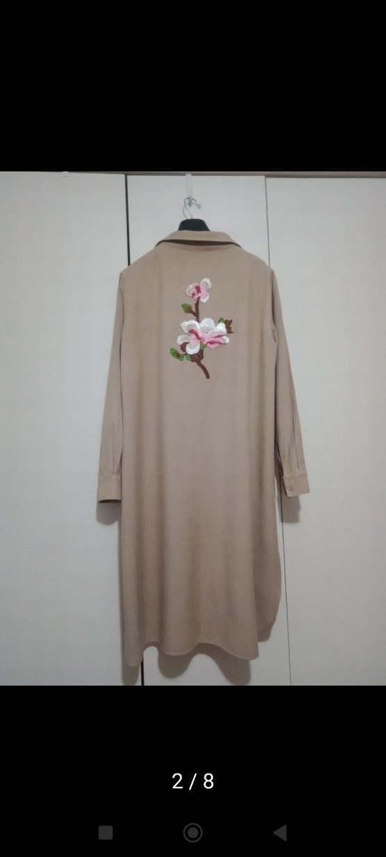 Twist#zara#ipekyol#Düğmeli Bej Uzun Kollu Kadın Gömlek - Görsel 4