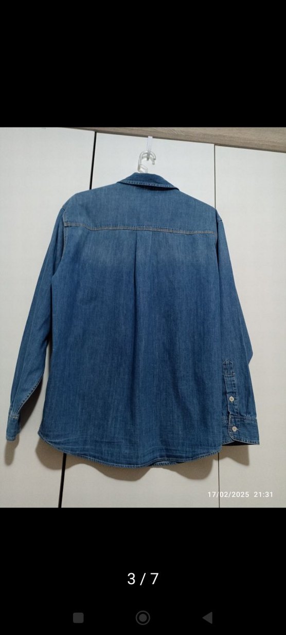 zara#twist#ipekyol#Nakışlı Uzun Kollu Mavi Denim Gömlek - Görsel 3