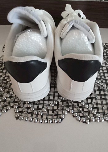 Beyaz Kadın Spor Ayakkabı Stiletto Topuklu - Görsel 6