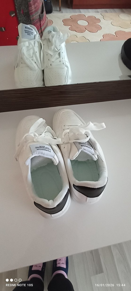 Beyaz Kadın Spor Ayakkabı Stiletto Topuklu - Görsel 2