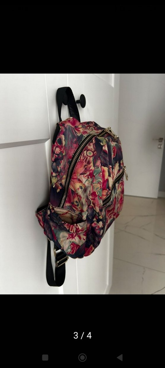 Kadın Çok Renkli Batik Desenli Sırt Çantası - Görsel 3