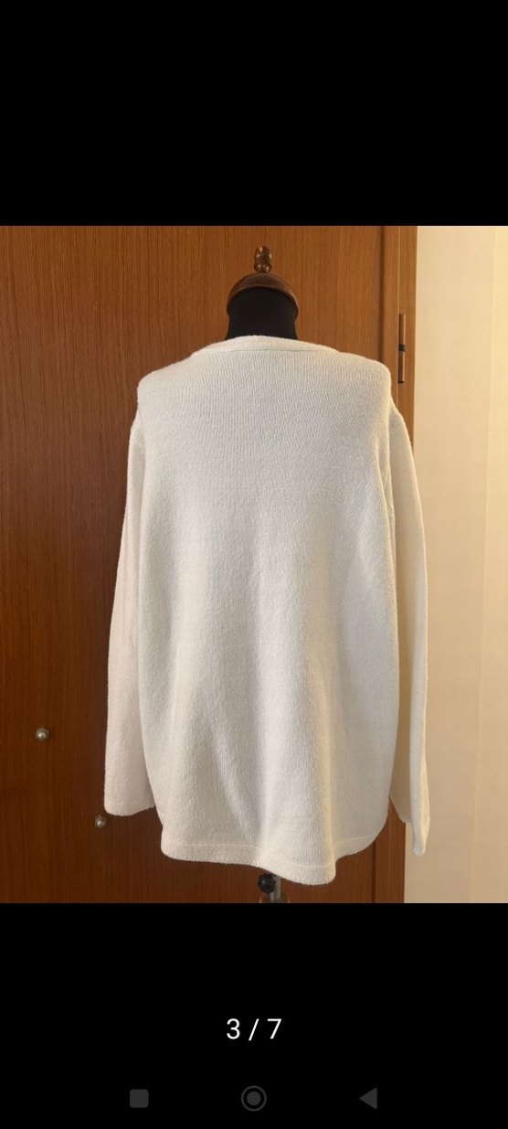 Kadın Beyaz Örgü Triko Kazak - Görsel 2